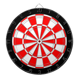 Rood & Wit op Zwart Dartbord