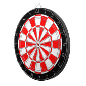 Rood & Wit op Zwart Dartbord (Voorkant Rechts)