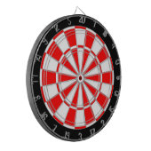 Rood & Wit op Zwart Dartbord (Voorkant Links)
