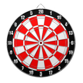 Rood & Wit op Zwarte Dartbord