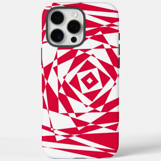 Rood & Wit Optische Illusie – Krachtige 3D Geometr Case-Mate iPhone Case (Achterkant)