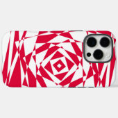 Rood & Wit Optische Illusie – Krachtige 3D Geometr Case-Mate iPhone Case (Achterkant (horizontaal))