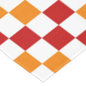 Rood Wit Oranje Geruit Patroonontwerp Tafelkleed (Gekanteld)