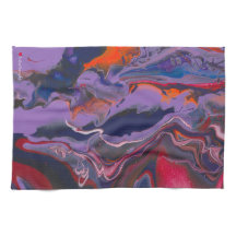 Rood wit Paars blauw Oranje Abstract