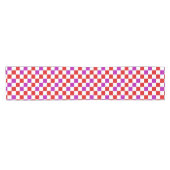 Rood Wit Paars Geruit Patroonontwerp  Korte Tafelloper (Horizontaal)