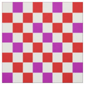 Rood Wit Paars Geruit Patroonontwerp Stof (Swatch)