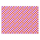 Rood Wit Paars Geruit Patroonontwerp Tafelkleed (Voorkant (Horizontaal))