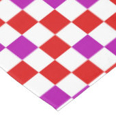 Rood Wit Paars Geruit Patroonontwerp Tafelkleed (Gekanteld)
