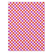 Rood Wit Paars Geruit Patroonontwerp Tafelkleed (Voorkant)
