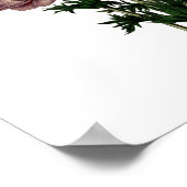 Rood Wit Paarse  Moody Bloemen Poster (Hoek)