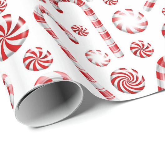 Rood, wit papier met kerstinslag (Rol Hoek)