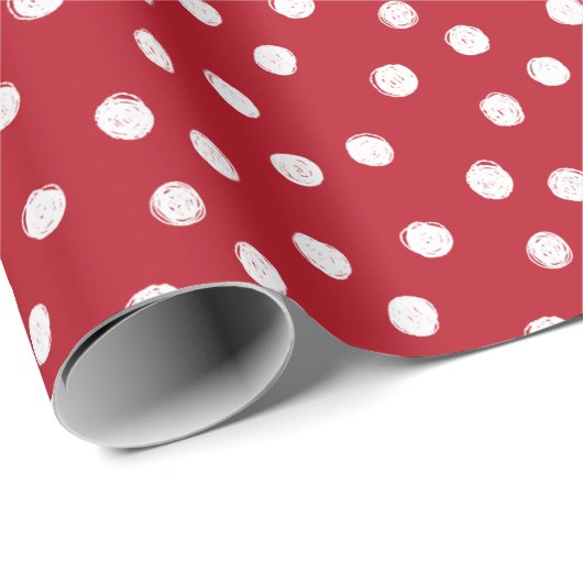 Rood wit papier met witte wand voor kerstkaarten (Rol Hoek)