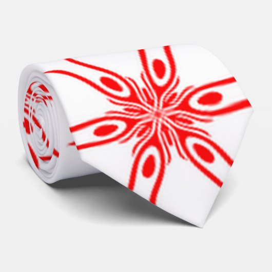 rood wit patroon A 2-22 Stropdas (Opgerold)