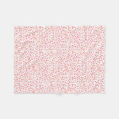Rood wit patroon harten Valentijnsdag Fleece Deken (Voorkant (Horizontaal))