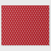 Rood Wit Patroon Polka Dot Cadeaupapier (Vlak)