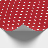 Rood Wit Patroon Polka Dot Cadeaupapier (Hoek)
