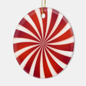 Rood wit Peppermint Swirl Design Ornament (Links)