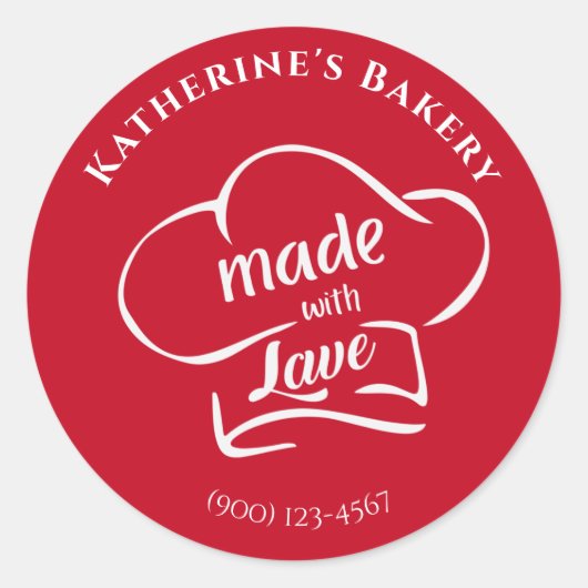 Rood wit Pet gemaakt met Sticker van de Liefde (Voorkant)