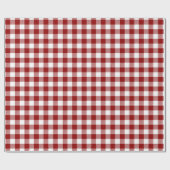 Rood wit plaid patroon Kerstmis Cadeaupapier (Vlak)