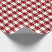 Rood wit plaid patroon Kerstmis Cadeaupapier (Hoek)