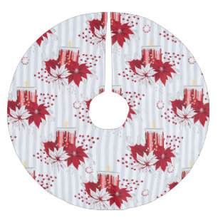 Rood & Wit Poinsettia Kerstmis Kerstboom Rok