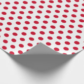 Rood wit pokadot Verpakkingspapier Cadeaupapier (Hoek)