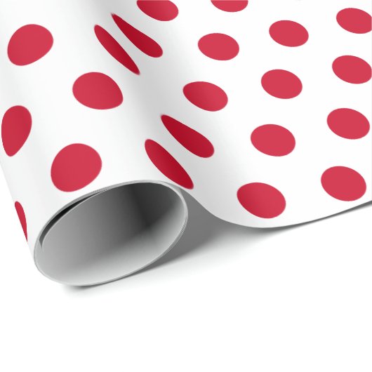 Rood wit pokadot Verpakkingspapier Cadeaupapier (Rol Hoek)