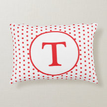Rood & Wit Polka-Dot Gepersonaliseerd Accent Kusse