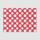 Rood wit polka dot patroon tissue papier (Voorkant)