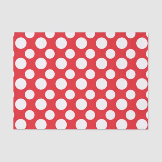 Rood wit polka dot patroon tissue papier (Voorkant)