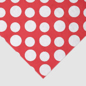 Rood wit polka dot patroon tissue papier (Detail)