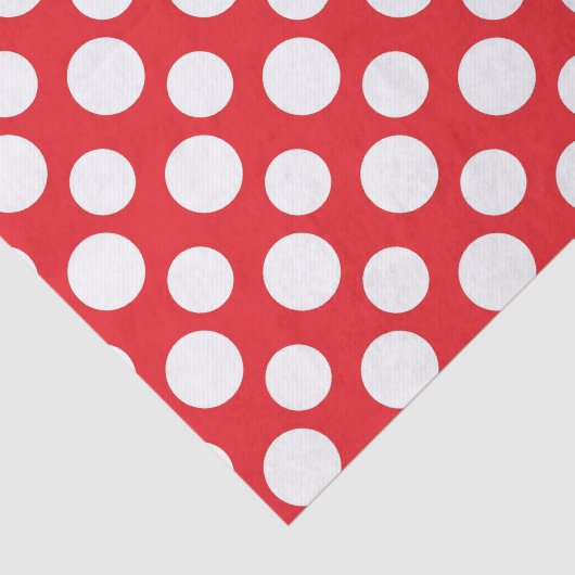 Rood wit polka dot patroon tissue papier (Detail)