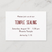 Rood & Wit Polka Dot Tempel Afdichting Uitnodiging Informatiekaartje (Voorkant)