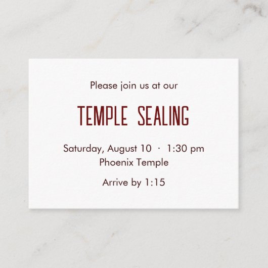 Rood & Wit Polka Dot Tempel Afdichting Uitnodiging Informatiekaartje (Voorkant)