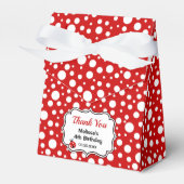 Rood Wit Polka Dots Ladybug Lijst Kinderen Verjaar Bedankdoosjes (Voorkant Zijde)