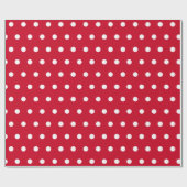 Rood Wit Polkadot Inpakpapier (Vlak)