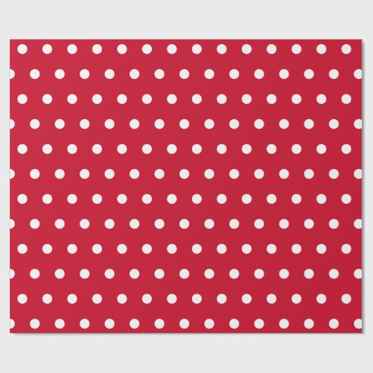 Rood Wit Polkadot Inpakpapier (Vlak)