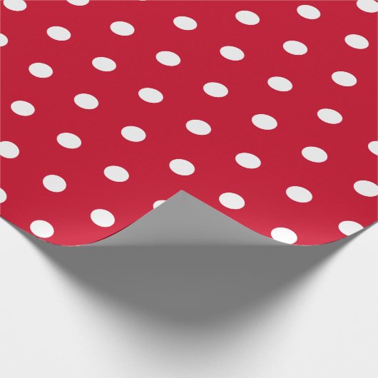 Rood Wit Polkadot Inpakpapier (Hoek)