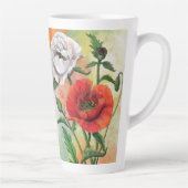 Rood Wit Poppies Latte Mok (Rechts)