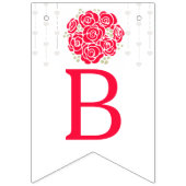 Rood wit posy vrijgezellenfeest foto bunting vlaggetjes (Tweede vlag)