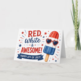 Rood, Wit & Prachtig! Patriottische Wenskaart Kaart