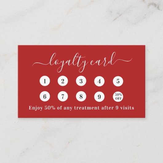 Rood wit qr code business logo klantenkaartje (Voorkant)