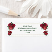 Rood, wit, Quinceañera retourlabels Etiket (Insitu)