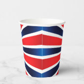 Rood wit Radiaal patroon Papieren Bekers (Rechts)