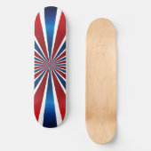 Rood wit Radiaalpatroon Persoonlijk Skateboard (Voorkant)