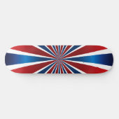 Rood wit Radiaalpatroon Persoonlijk Skateboard (Horizontaal)