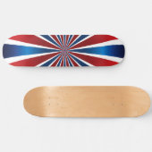 Rood wit Radiaalpatroon Persoonlijk Skateboard (Horizontaal)