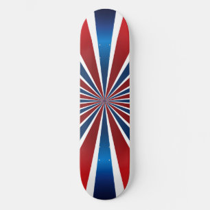 Rood wit Radiaalpatroon Persoonlijk Skateboard
