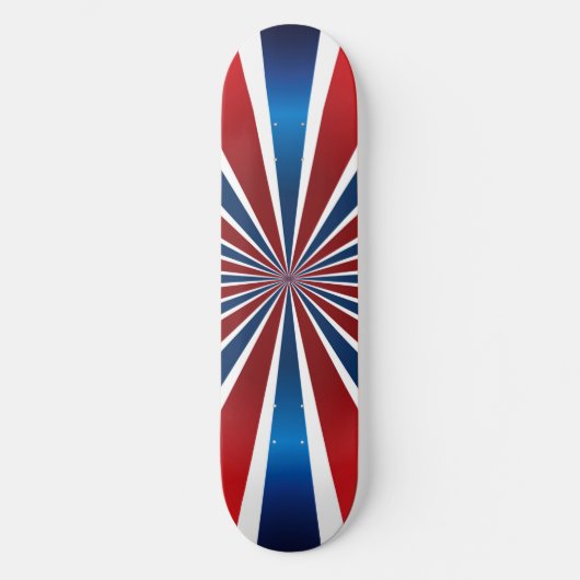 Rood wit Radiaalpatroon Persoonlijk Skateboard (Voorkant)