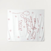 Rood Wit Retro Afstuderen Foto Achtergrond Wandkleed (Voorkant (horizontaal))